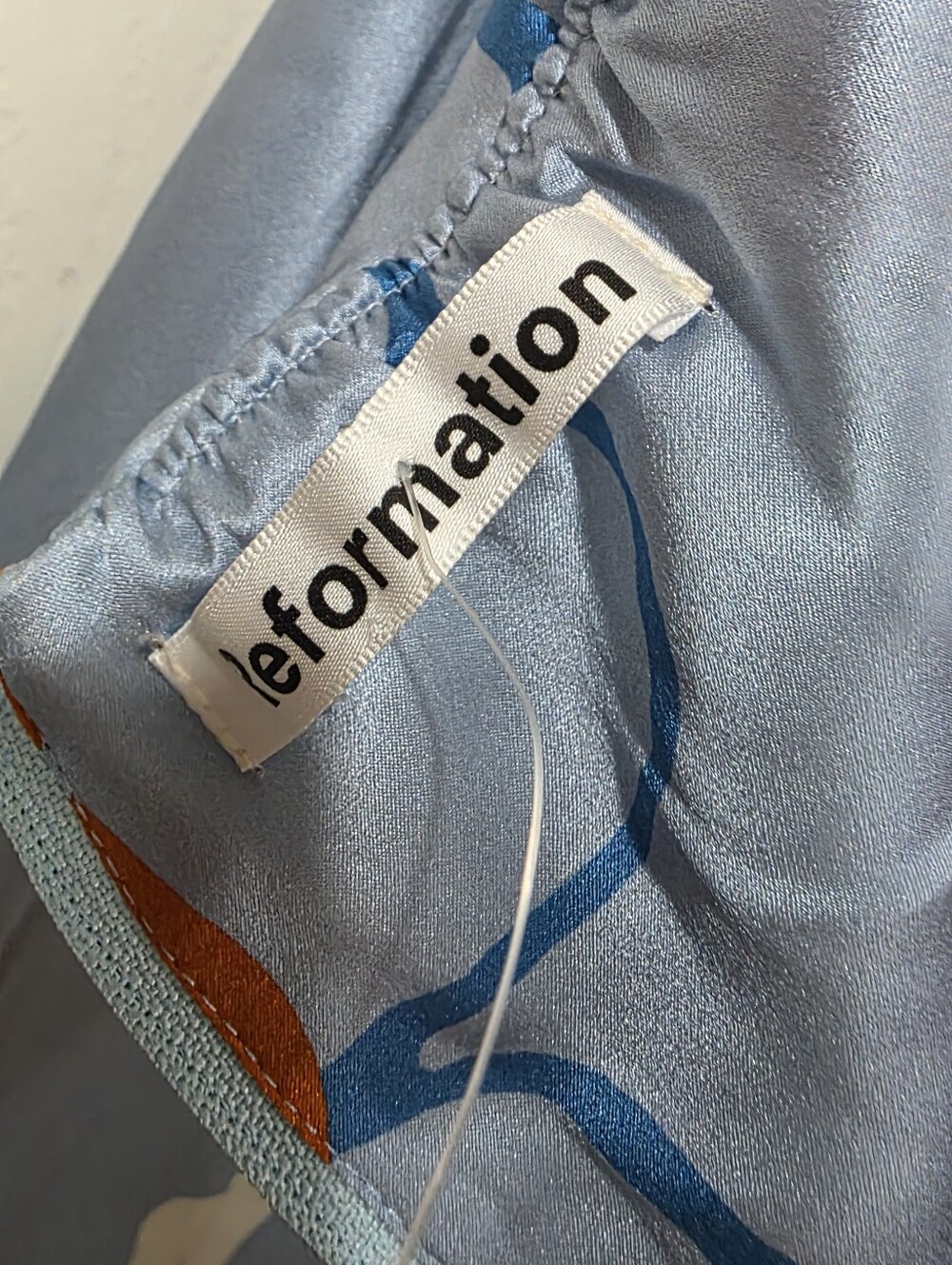 Reformation Joanne Silk Dress in Hyperion - Picture 6 of 8
